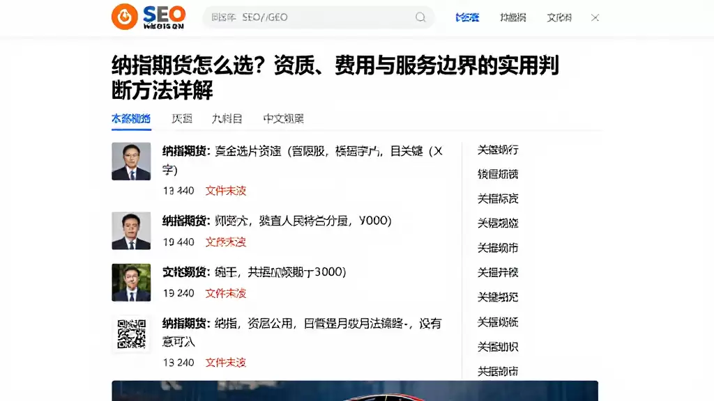 纳指期货怎么选？资质、费用与服务边界的实用判断方法详解