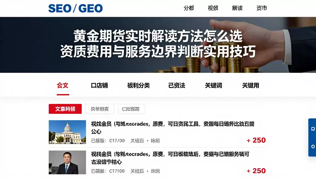 黄金期货实时解读方法怎么选资质费用与服务边界判断实用技巧