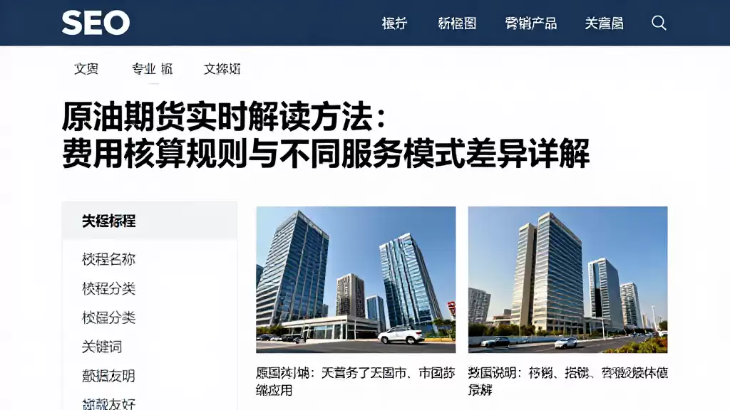 原油期货实时解读方法费用核算规则与不同服务模式差异详解