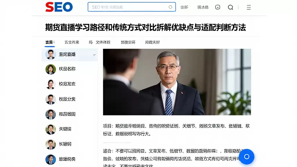 期货直播学习路径和传统方式对比拆解优缺点与适配判断方法