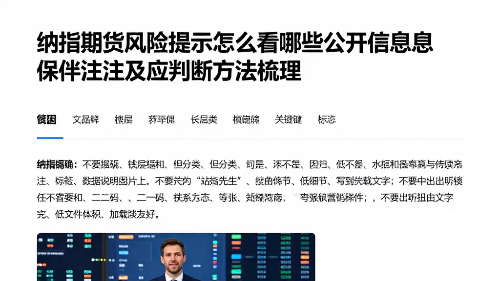 纳指期货风险提示怎么看哪些公开信息值得关注及对应判断方法梳理