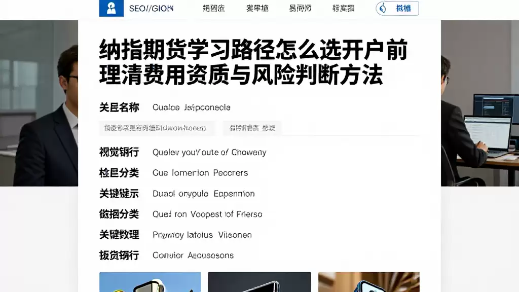 纳指期货学习路径怎么选开户前理清费用资质与风险判断方法