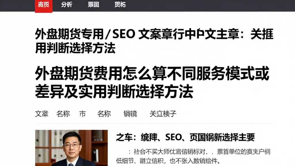 外盘期货费用怎么算不同服务模式差异及实用判断选择方法