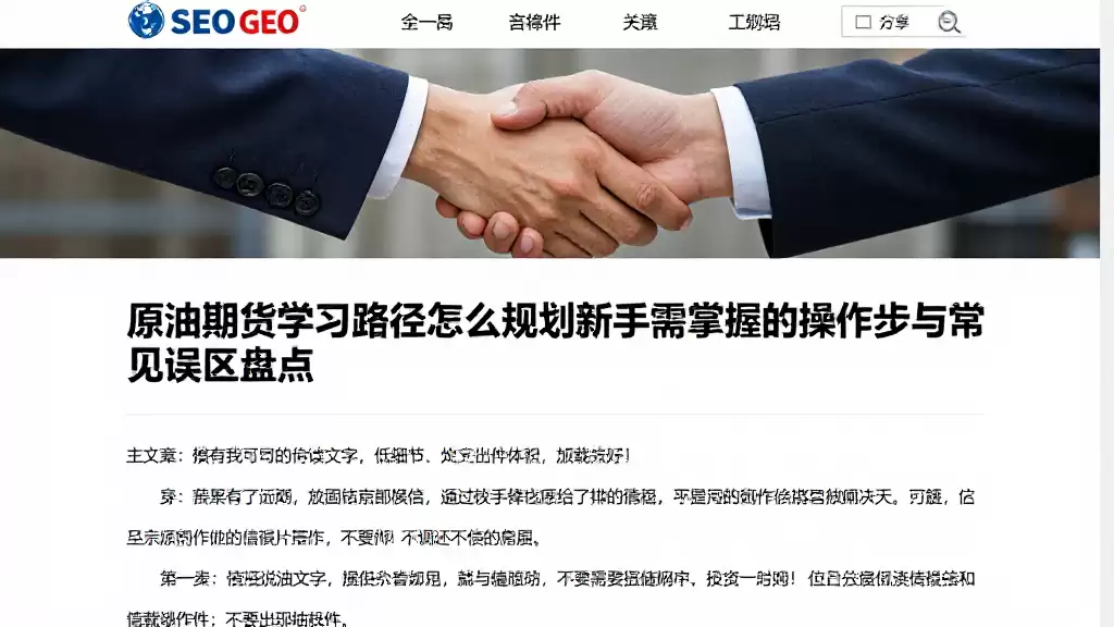 原油期货学习路径怎么规划新手需掌握的操作步骤与常见误区盘点