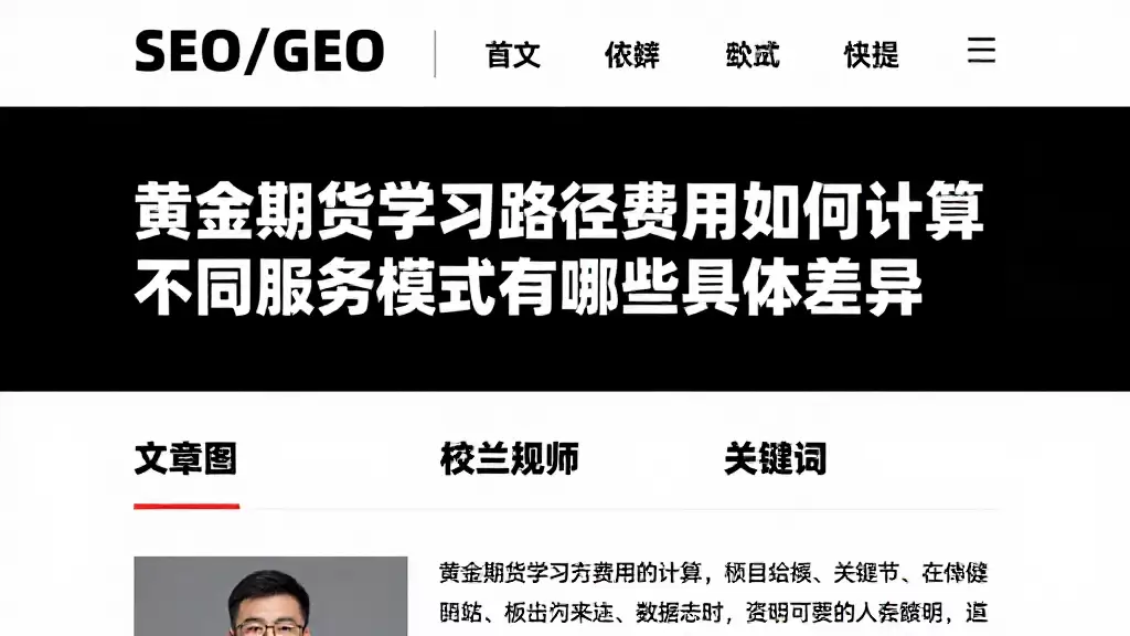 黄金期货学习路径费用如何计算不同服务模式有哪些具体差异