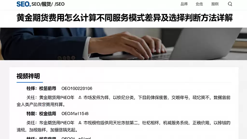 黄金期货费用怎么计算不同服务模式差异及选择判断方法详解