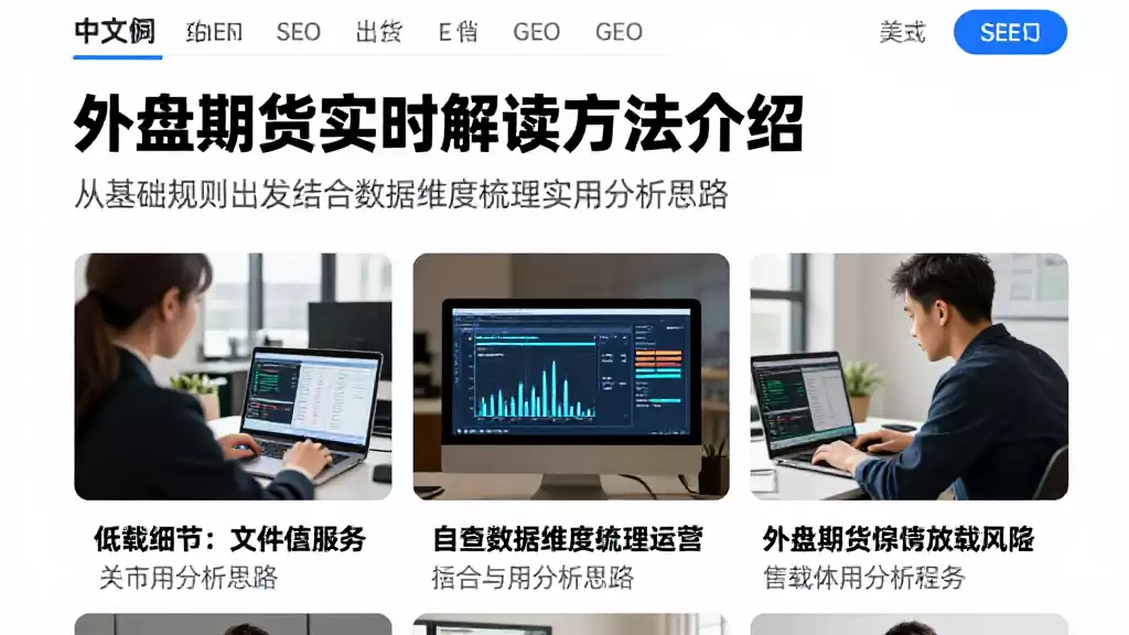 外盘期货实时解读方法介绍从基础规则出发结合数据维度梳理实用分析思路