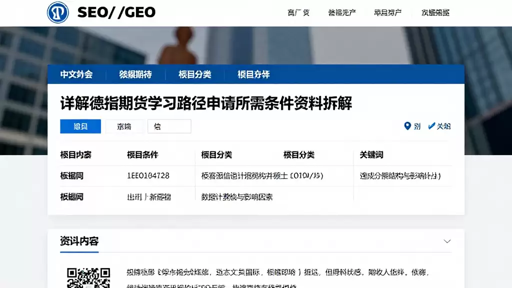 详解德指期货学习路径申请所需条件资料拆解对应计费结构与影响因素