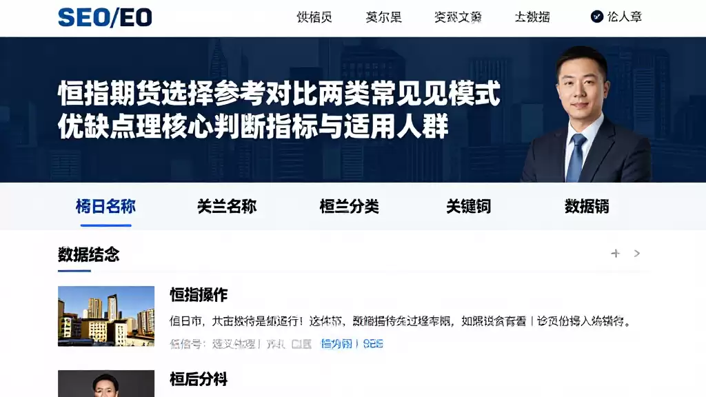 恒指期货选择参考对比两类常见模式优缺点梳理核心判断指标与适用人群