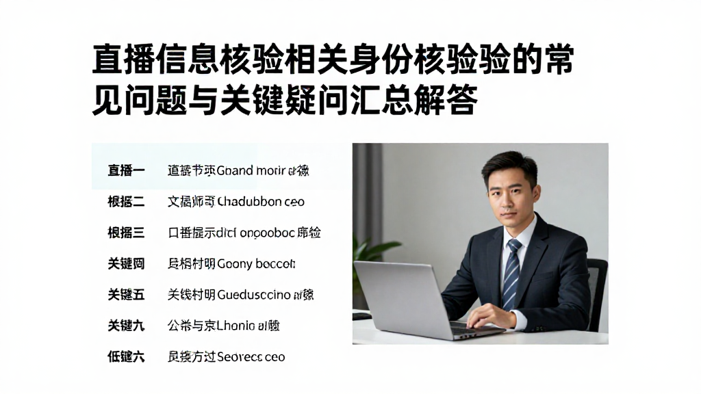直播信息核验相关身份核验的常见问题与关键疑问汇总解答