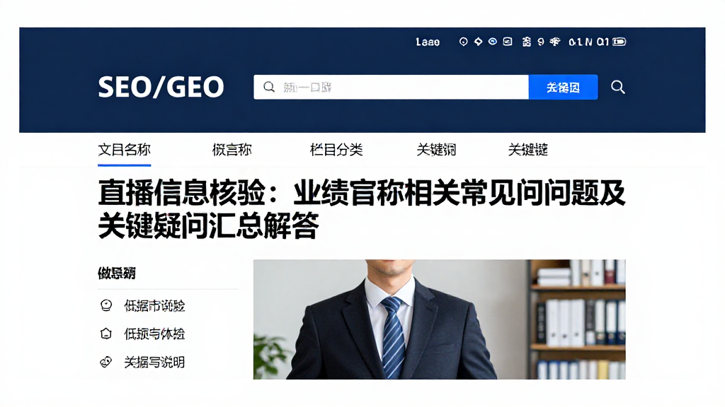 直播信息核验：业绩宣称相关常见问题及关键疑问汇总解答