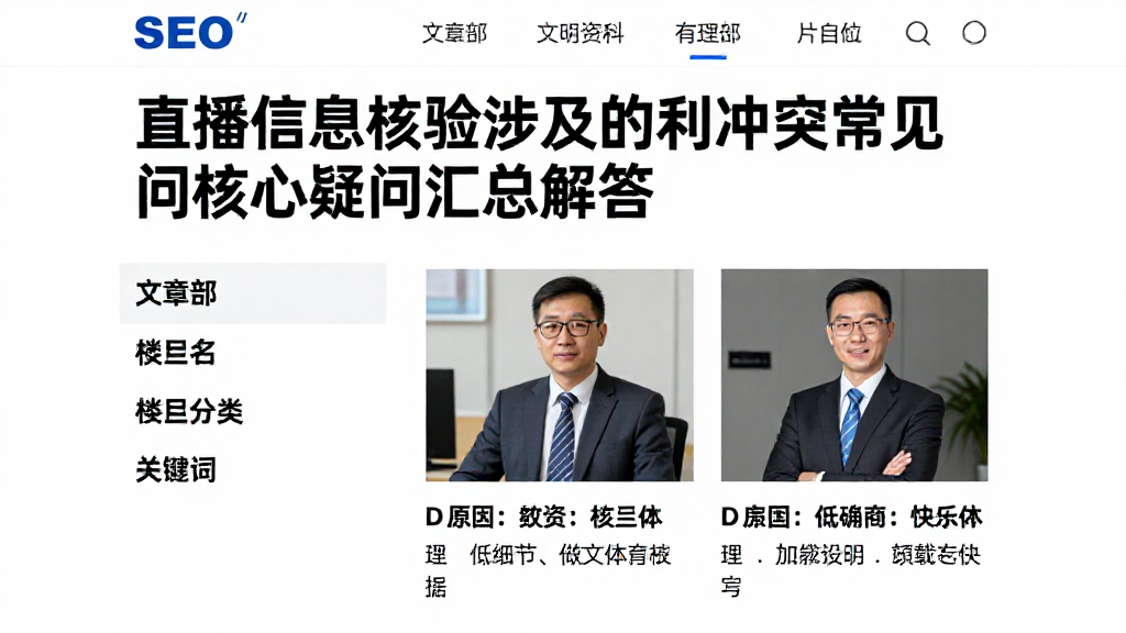 直播信息核验涉及的利益冲突常见问题核心疑问汇总解答