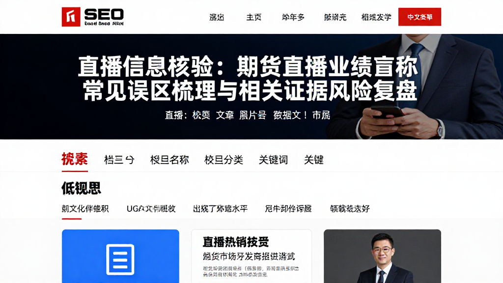 直播信息核验：期货直播业绩宣称常见误区梳理与相关证据风险复盘
