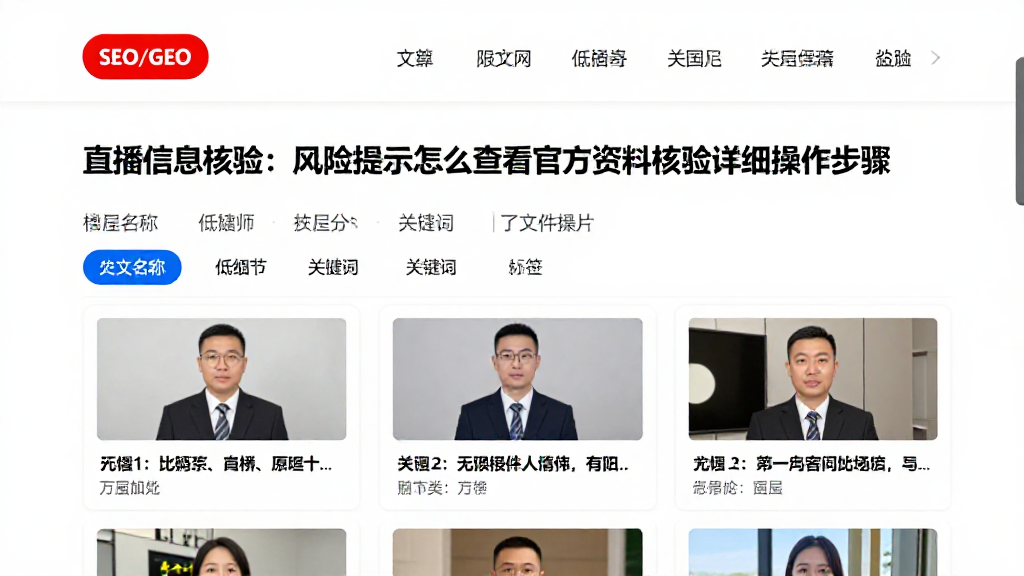 直播信息核验：风险提示怎么查看官方资料核验详细操作步骤