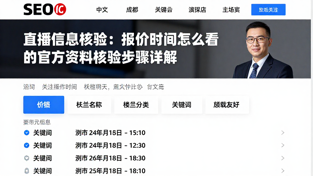 直播信息核验：报价时间怎么看对应的官方资料核验步骤详解