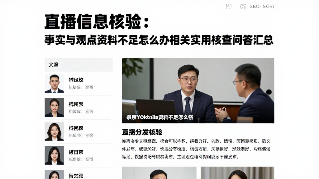 直播信息核验：事实与观点资料不足怎么办相关实用核查问答汇总
