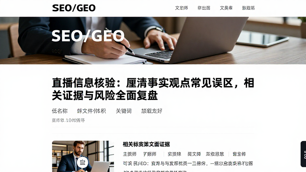 直播信息核验：厘清事实与观点常见误区，相关证据与风险全面复盘